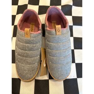 Olukai women’s pale gray/golden sand lania nEW size 9 slip on casual shoe